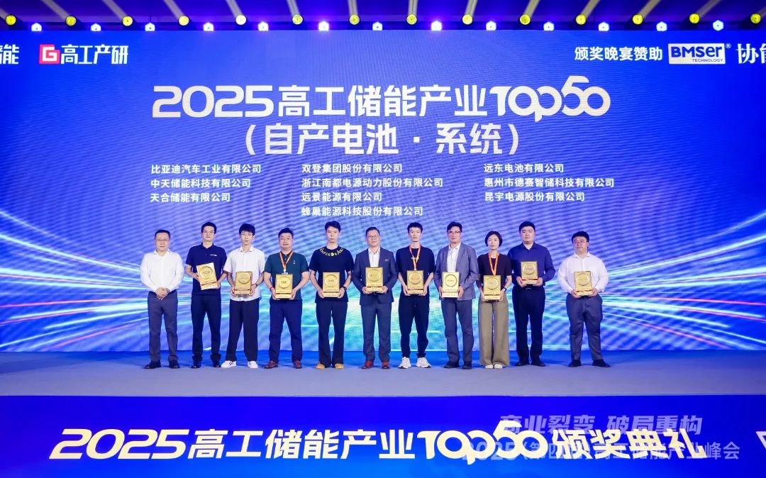 再獲殊榮！德賽電池榮登2025高工儲能產業“儲能電池·系統榜單TOP10”